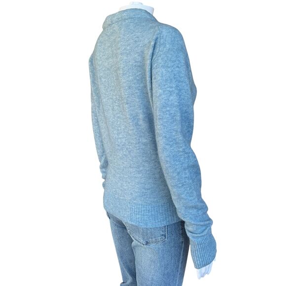 Helmut Lang Sweater Womens sz S Padded Neck Pullover Wool Blend Light Blue $345 - Picture 4 of 12
